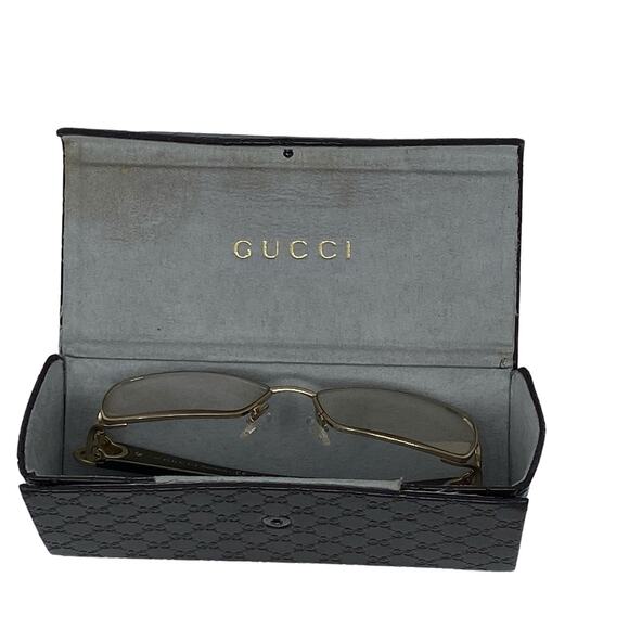 GUCCI Woman's Brown Gold Tone Eyeglasses Frames GG 2812 With Case - Picture 1 of 15